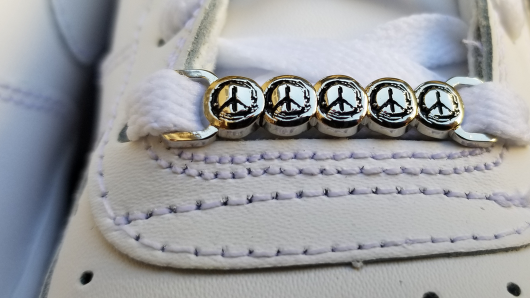 Painted Peace Shoe Charms